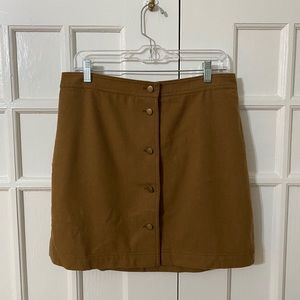 Madewell Brown Wool Mini Skirt